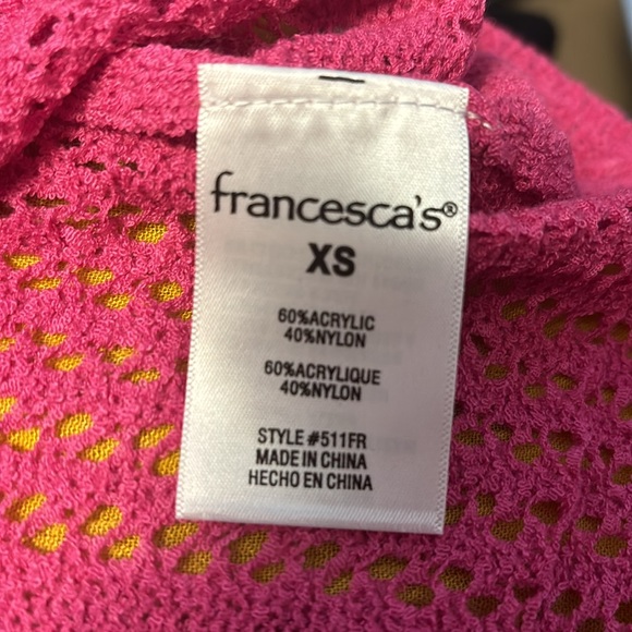 NWT Francesca’s Long Sleeved Pink Knit Top - Picture 6 of 6